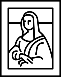 Mona Lisa Sketch Style Svg Vector, Free Vectors File